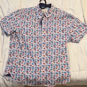Men's Short-Sleeve Button Down, XL